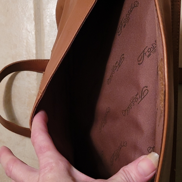 Authentic FOSSIL  Leather Double sided crossbody bag - Picture 12 of 13